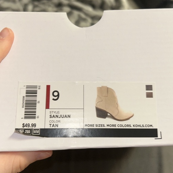 Sonoma Sanjuan Ankle Booties Tan Sz 9 - Picture 7 of 7